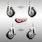 Service Caster 4 Inch 316SS Black Polyurethane Swivel 3/8 Inch Threaded Stem Caster Brake, 2PK SS316TS20S414-PPUB-BLK-381615-2-TLB2 - alternate 5